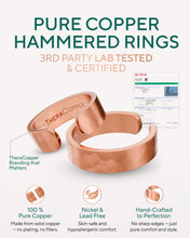 Load image into Gallery viewer, Pure Copper Rings – Hammered (6mm)