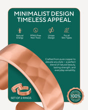 Load image into Gallery viewer, Pure Copper Rings – Hammered (6mm)