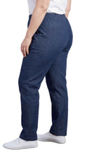 Load image into Gallery viewer, Women's Lightweight Pull-On Denim Jeans with Elastic Waist – Relaxed Fit Stretch Jeans for Casual Everyday Wear