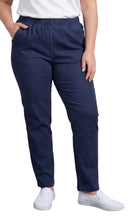 Load image into Gallery viewer, Women's Lightweight Pull-On Denim Jeans with Elastic Waist – Relaxed Fit Stretch Jeans for Casual Everyday Wear