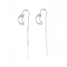 Load image into Gallery viewer, Crescent Moon thread earrings