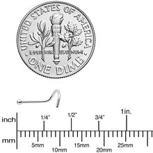 Load image into Gallery viewer, 20G Stainless Steel Crystalline Gem Micro Nose Ring Twister