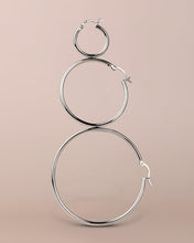 Load image into Gallery viewer, Sterling Silver Hoop Earrings
