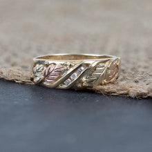 Load image into Gallery viewer, Three Diamond - Black Hills Gold Ladies Ring