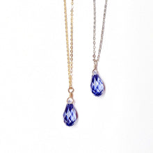 Load image into Gallery viewer, Swarovski Crystal Droplet Necklace: Many Colors Available