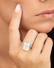 Load image into Gallery viewer, Sterling Silver Elongated Cushion Cocktail Ring