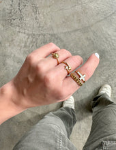 Load image into Gallery viewer, White Enamel Cross Ring