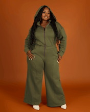 Load image into Gallery viewer, Green Satin Lined Jumpsuit - DON GREAT