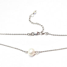 Load image into Gallery viewer, Single Pearl choker necklace