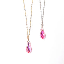 Load image into Gallery viewer, Swarovski Crystal Droplet Necklace: Many Colors Available