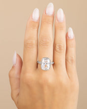 Load image into Gallery viewer, Sterling Silver Elongated Cushion Cocktail Ring