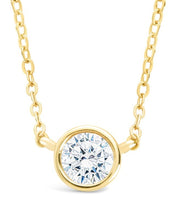 Load image into Gallery viewer, Sterling Silver Round Bezel Set Pendant