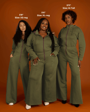 Load image into Gallery viewer, Green Satin Lined Jumpsuit - DON GREAT