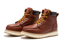 Load image into Gallery viewer, ROCKROOSTER Walker Men's 6 Inch Brown Soft Toe Wedge Work Boots SAP360 - DON GREAT