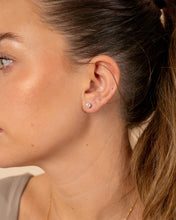Load image into Gallery viewer, Sterling Silver 4mm CZ Stud Earrings