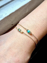 Load image into Gallery viewer, Turquoise & Pearl bracelet, silver or gold bracelet