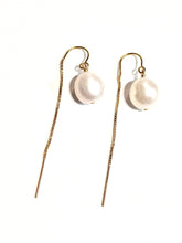 Load image into Gallery viewer, The Hope Baroque Pearl threader earrings