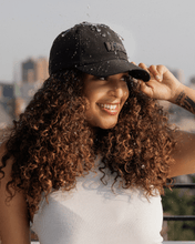Load image into Gallery viewer, Black Waterproof Satin Lined Dad Hat - DON GREAT