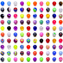 Load image into Gallery viewer, UV Acrylic Ball Steel Barbell Tongue Ring Set of 100