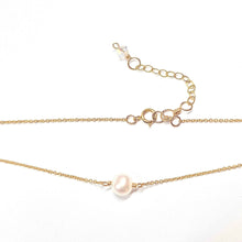 Load image into Gallery viewer, Single Pearl choker necklace