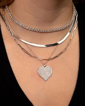 Load image into Gallery viewer, Sterling Silver CZ Statement Heart Pendant