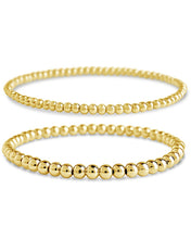 Load image into Gallery viewer, Sterling Silver Beaded Stretch Bracelet Sets