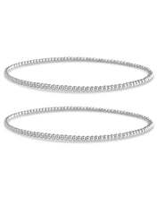 Load image into Gallery viewer, Sterling Silver Beaded Stretch Bracelet Sets