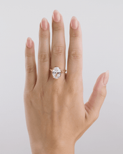 Load image into Gallery viewer, Sterling Silver Oval Cut CZ Cocktail Ring