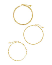 Load image into Gallery viewer, Three Row Chain Anklet Set