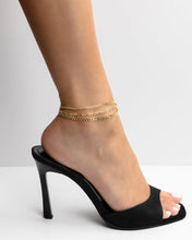 Load image into Gallery viewer, Three Row Chain Anklet Set