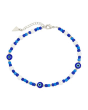 Load image into Gallery viewer, Sibyl Evil Eye Charm & Pearl Anklet