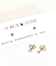 Load image into Gallery viewer, 14K GF Mini star stud earrings