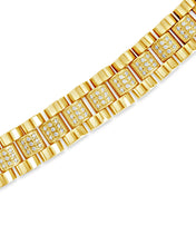 Load image into Gallery viewer, CZ Accent Watch Band Chain Bracelet
