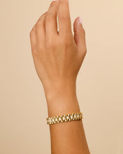 Load image into Gallery viewer, CZ Accent Watch Band Chain Bracelet