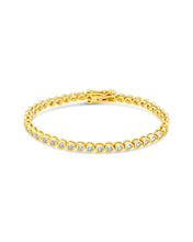 Load image into Gallery viewer, Corey Bezel CZ Tennis Bracelet