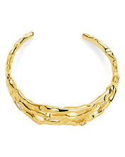 Load image into Gallery viewer, Tully CZ Molten Metal Cuff Bracelet