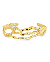 Load image into Gallery viewer, Tully CZ Molten Metal Cuff Bracelet