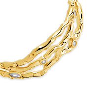 Load image into Gallery viewer, Tully CZ Molten Metal Cuff Bracelet