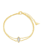Load image into Gallery viewer, Karlie CZ & Layered Chain Bracelet
