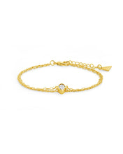 Load image into Gallery viewer, Karlie CZ & Layered Chain Bracelet
