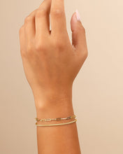 Load image into Gallery viewer, Emery Layered Paperclip & Curb Chain Bracelet