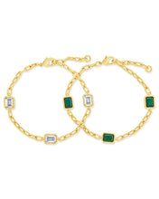 Load image into Gallery viewer, Lennox Station CZ Chain Bracelet Set