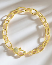 Load image into Gallery viewer, Tove CZ Clasp & Paperclip Chain Bracelet