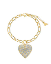Load image into Gallery viewer, Disco Heart CZ Statement Bracelet
