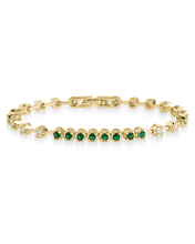 Load image into Gallery viewer, Liesbeth Emerald Accent Tennis Bracelet