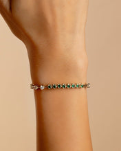 Load image into Gallery viewer, Liesbeth Emerald Accent Tennis Bracelet
