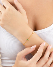 Load image into Gallery viewer, Pear and Round CZ Station Bracelet
