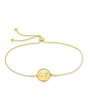 Load image into Gallery viewer, Sterling Silver CZ Constellation Disk Bolo Bracelet