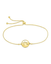Load image into Gallery viewer, Sterling Silver CZ Constellation Disk Bolo Bracelet