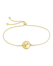 Load image into Gallery viewer, Sterling Silver CZ Constellation Disk Bolo Bracelet